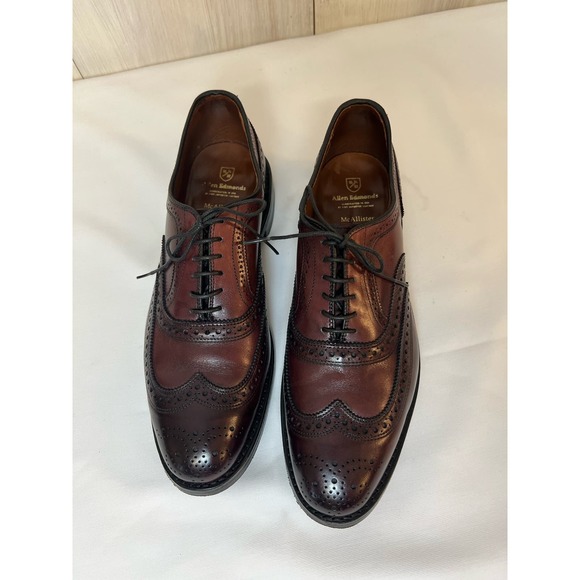 Allen Edmonds McAllister Wingtip Oxford Dress Shoe with Dainite Sole 10.5 D - Picture 2 of 8